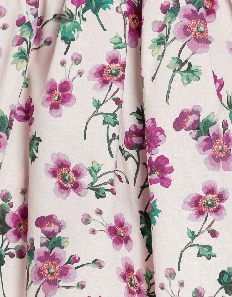 Dolce & Gabbana FlowerJerseydress with DG logo embroidery Multicolor L2JD9HG7PHW