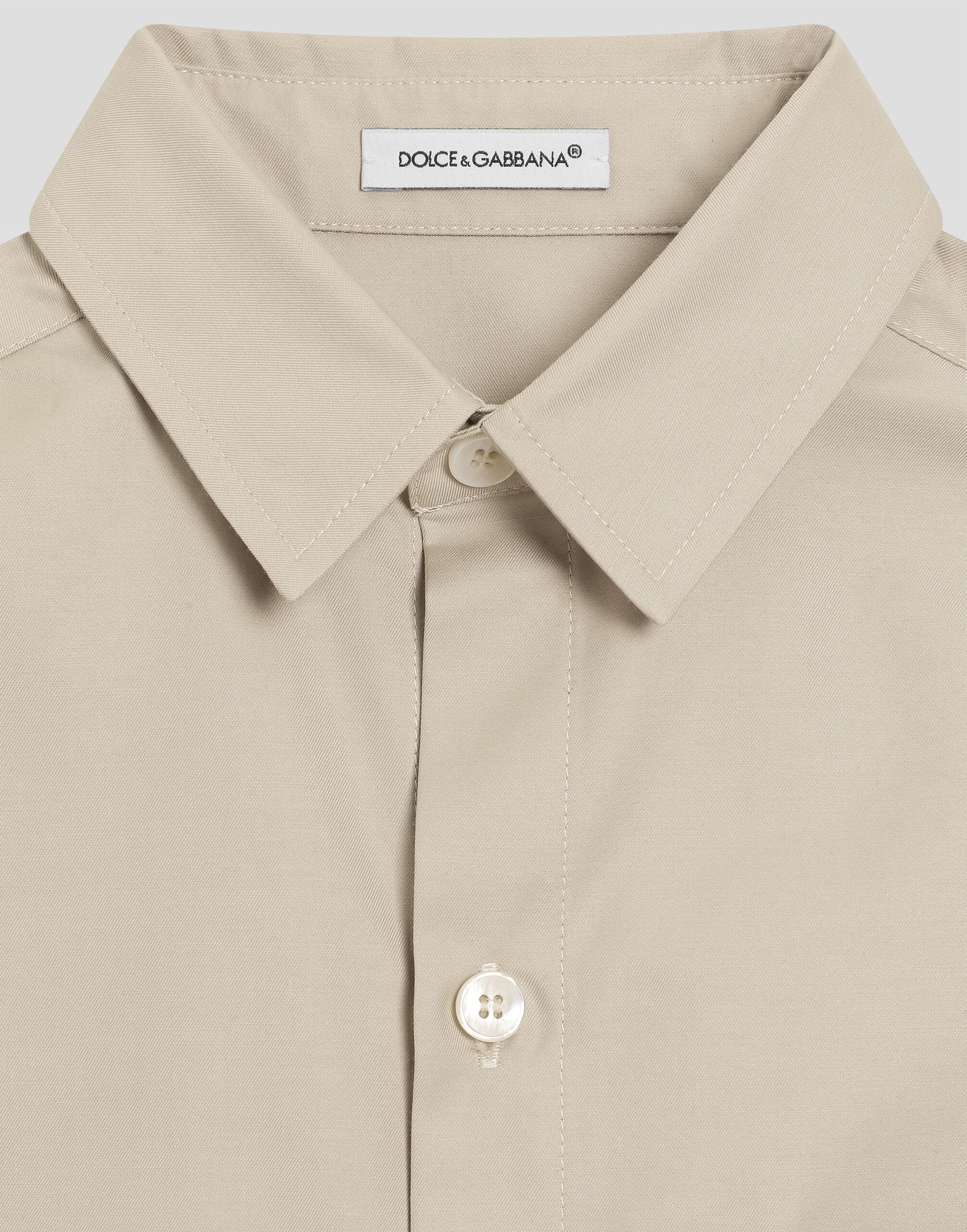 Gabardine shirt with DG logo