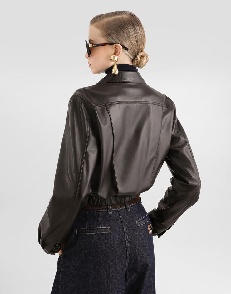 Dolce & Gabbana Nappa leather jacket Dolce & Gabbana Nappa leather jacket Brown F9U88LHUL2H