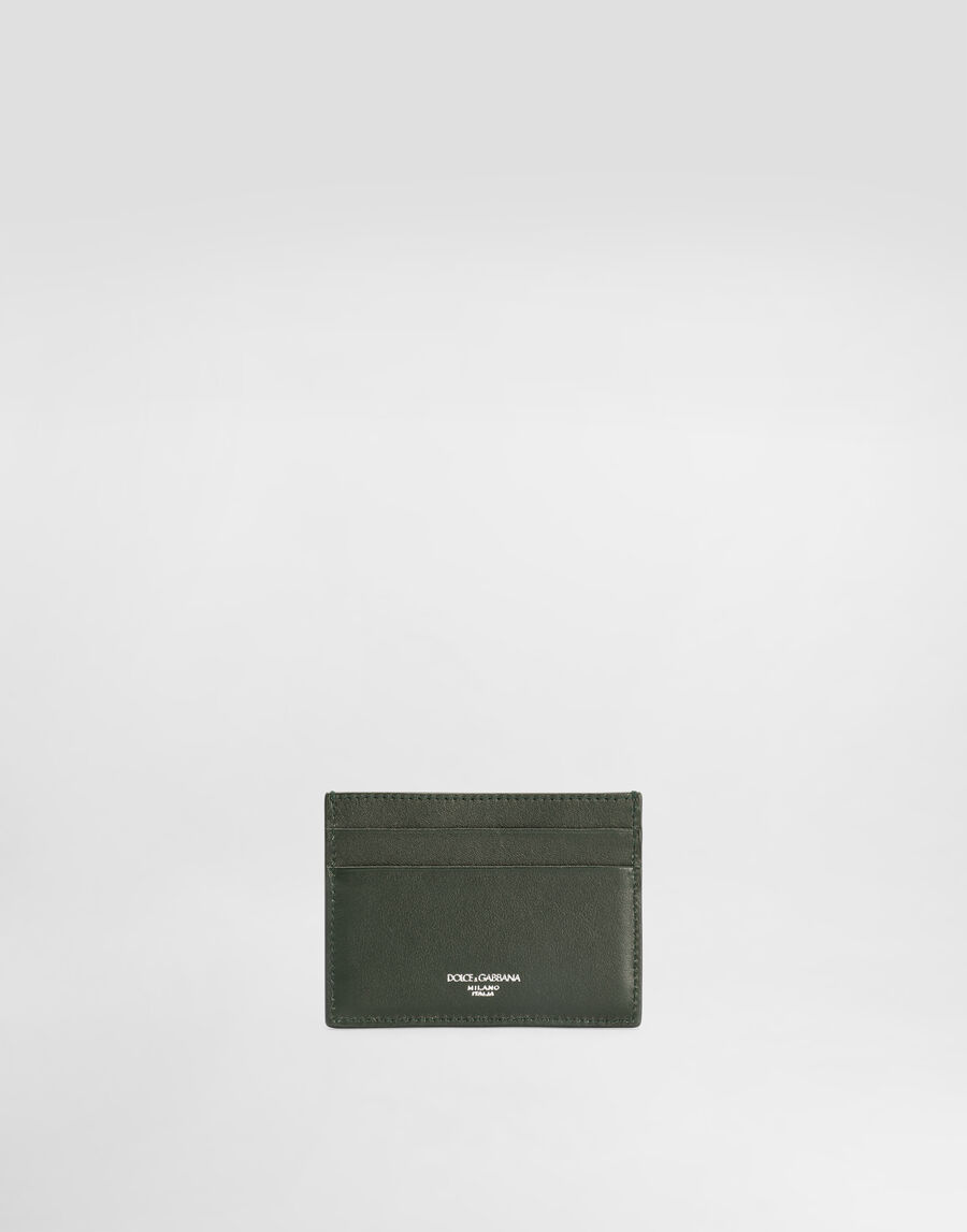 Plongé woven calfskin card holder
