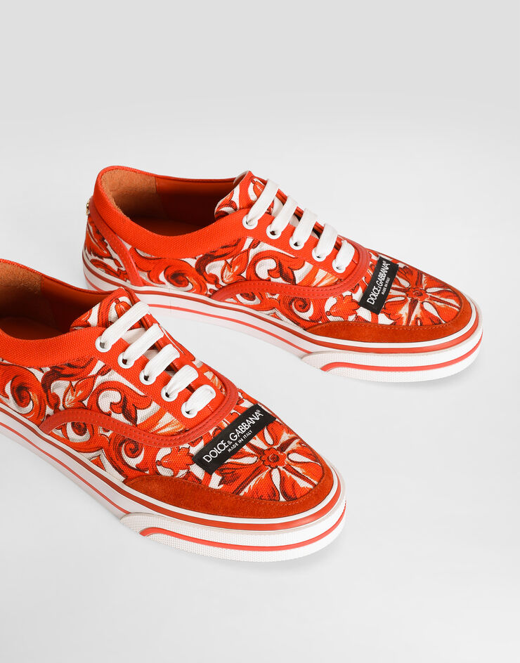 Dolce & Gabbana Sneaker DG Sailing in canvas stampa maiolica Multicolore CK2399A0753