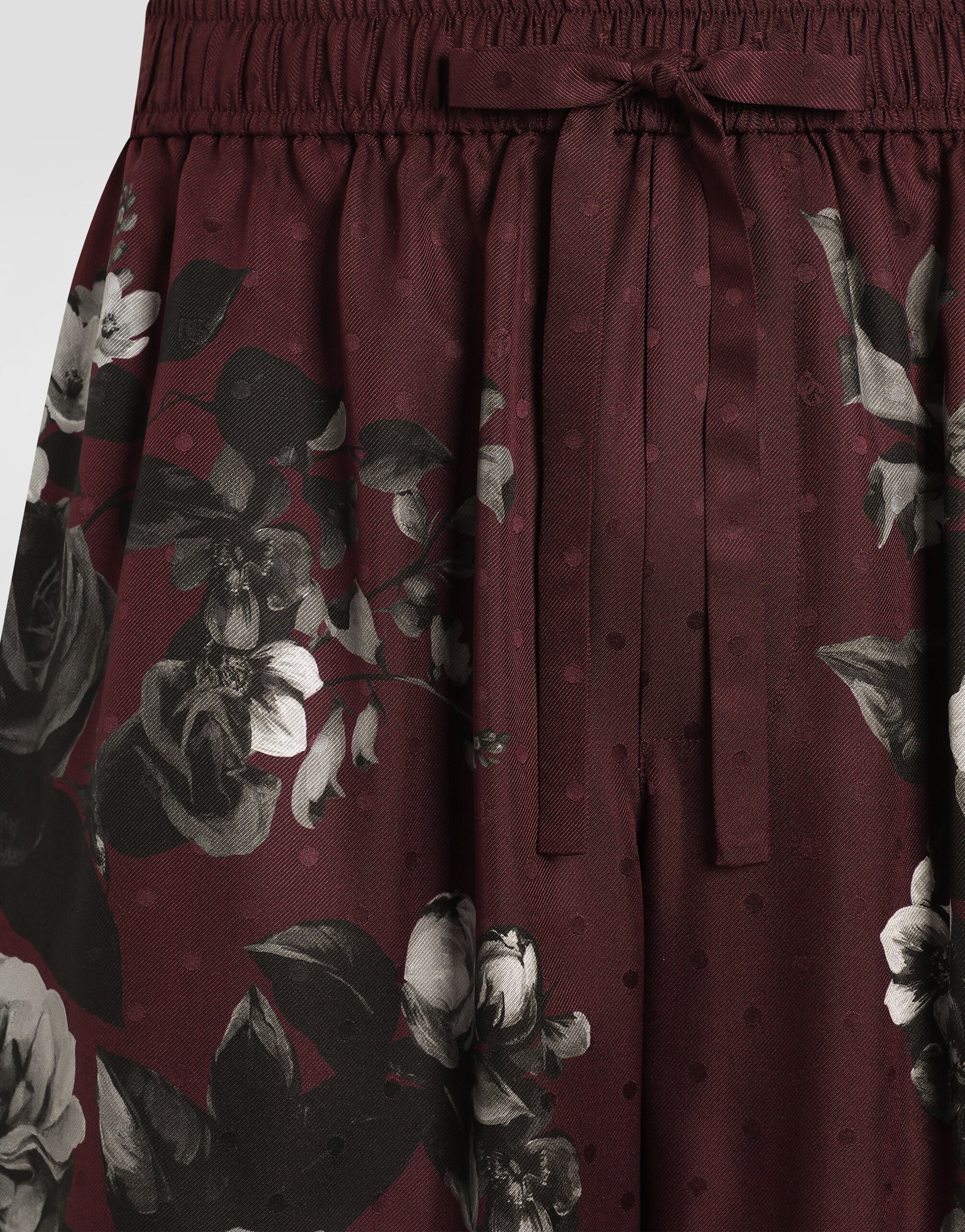 Peony ramage-print vanity twill trousers - thumbnail 4