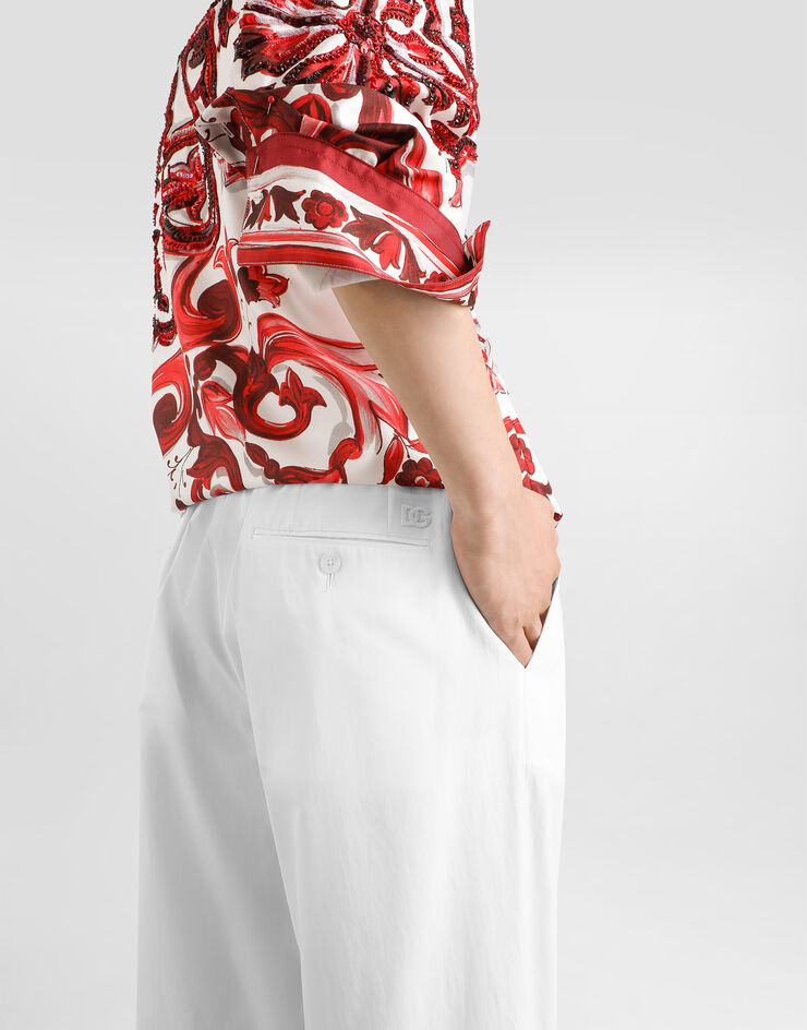 Dolce & Gabbana Cotton poplin jogging trousers White GP12RZFU5ZE