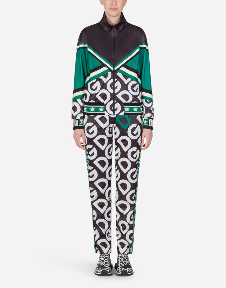 Dolce & Gabbana ZIP- UP SWEATSHIRT WITH DG LOGO PRINT Dolce & Gabbana ZIP- UP SWEATSHIRT WITH DG LOGO PRINT MULTICOLORE F9G55TFI7AK