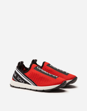 Dolce&Gabbana Sorrento slip-on sneakers with logo tape Red D10723AH677