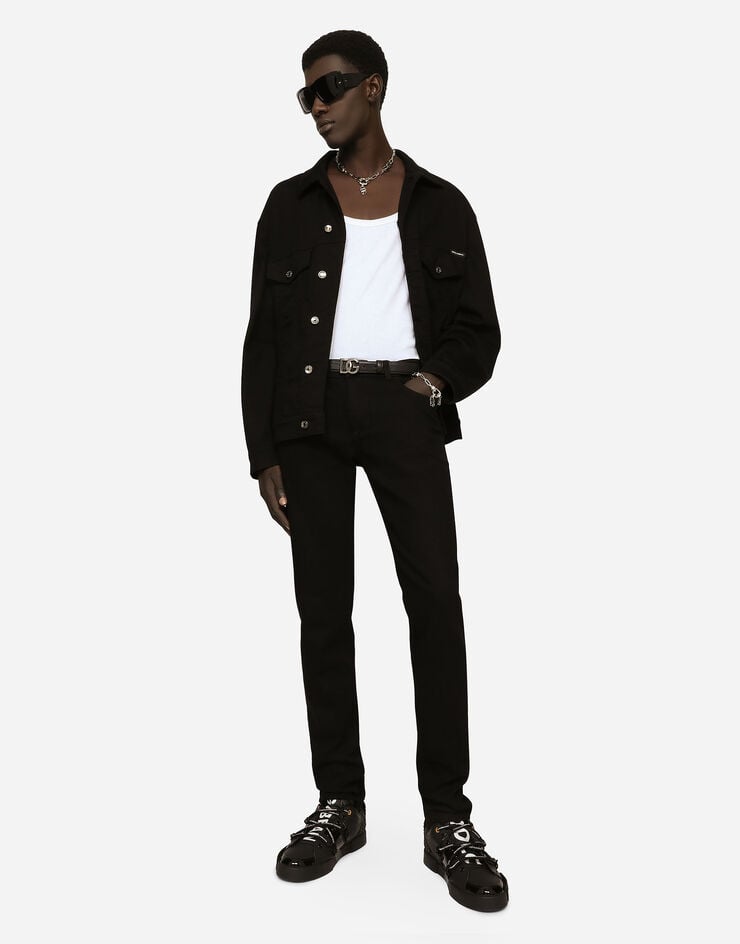 Dolce & Gabbana Эластичная джинсовая куртка черного цвета с винтажным эффектом разноцветный G9NL5DG8GW6