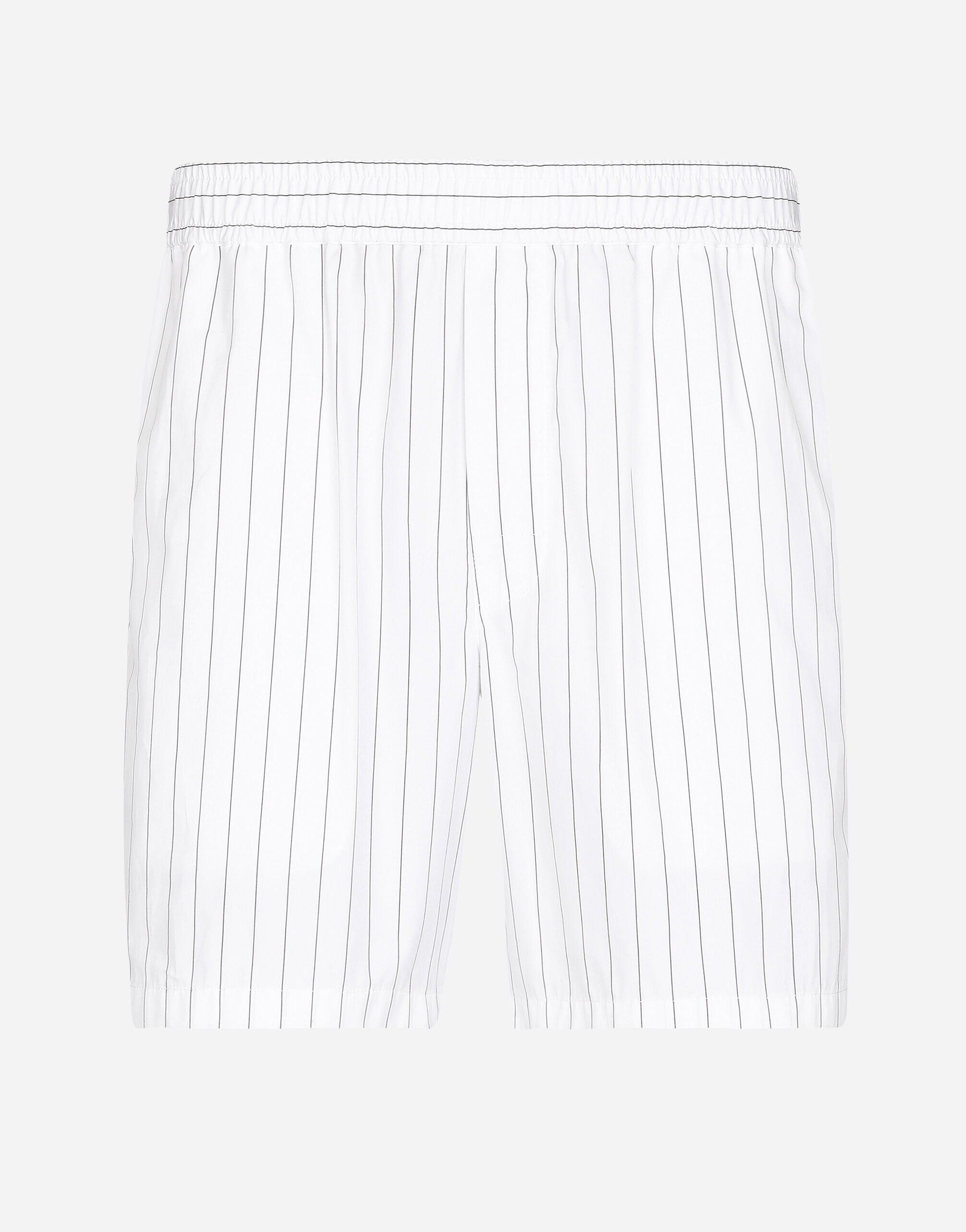 Dolce & Gabbana Striped poplin shorts White GY6IETGG868
