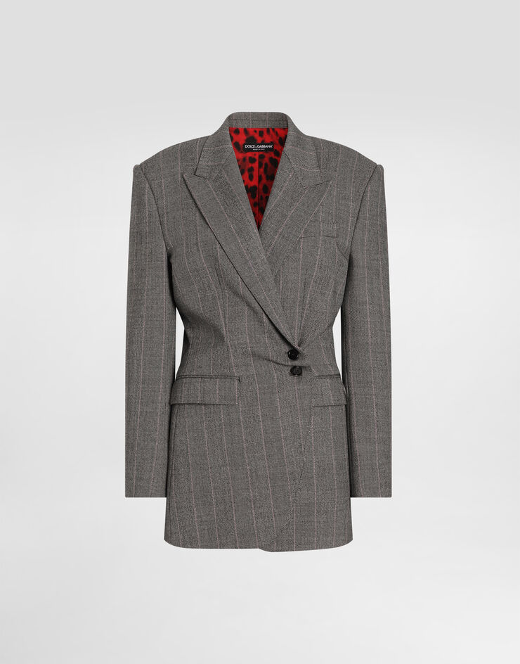 Dolce & Gabbana Double-breasted pinstripe wool jacket Dolce & Gabbana Double-breasted pinstripe wool jacket Multicolor F2JBDTFRBDP