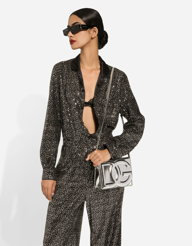 Dolce & Gabbana Camicia in paillettes Nero F5G56TGDB5G