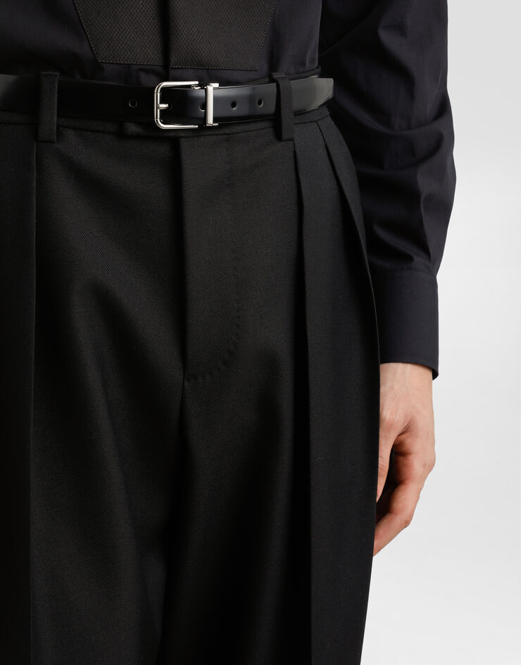 Dolce & Gabbana Wool gabardine trousers Black GP166TFU21E