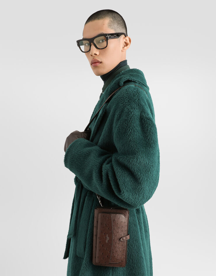 Dolce & Gabbana Ostrich leather crossbody minibag Dolce & Gabbana Ostrich leather crossbody minibag Brown BM2766A8K00