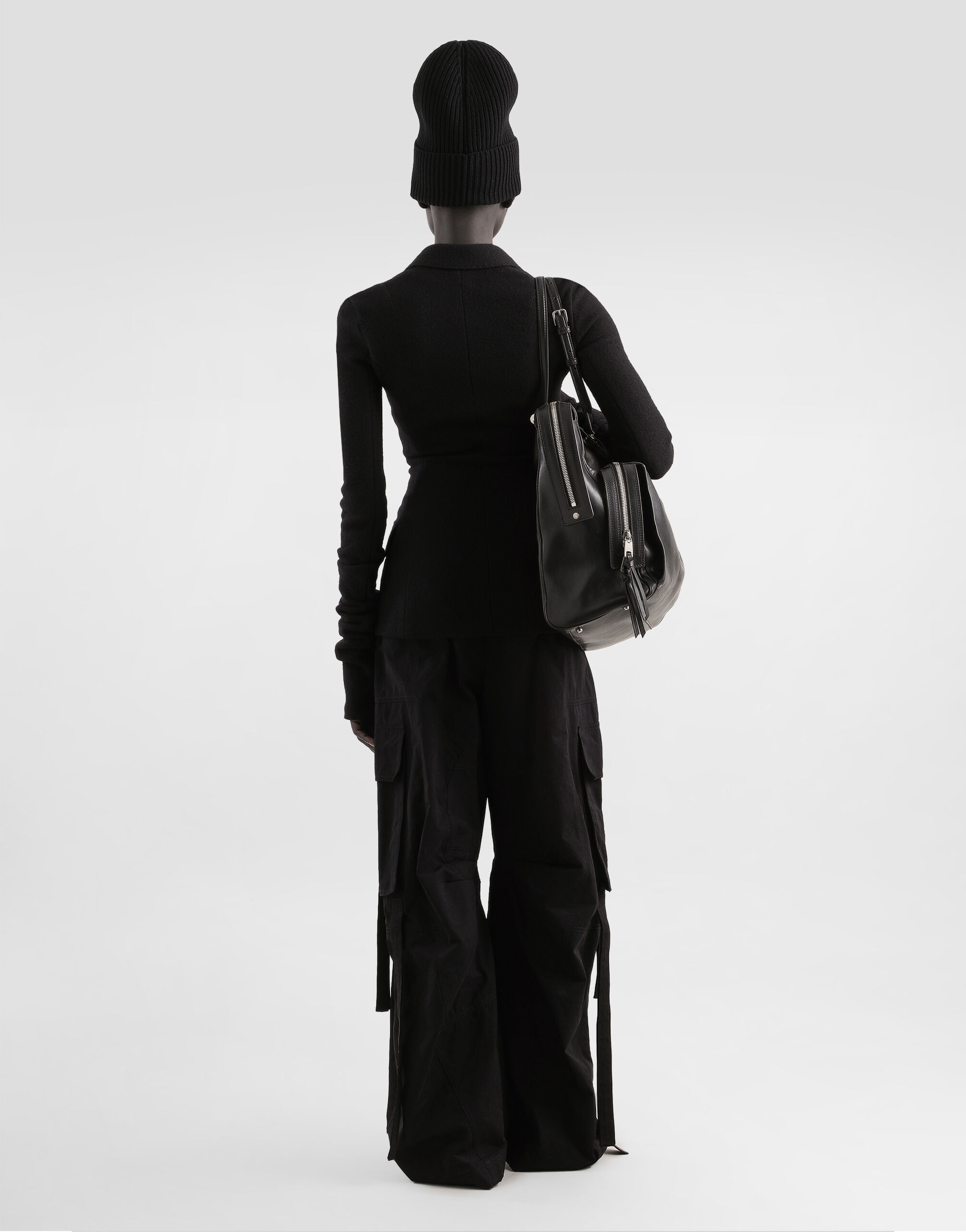 Waxed faille cargo pants in Black for Women | Dolce&Gabbana® US
