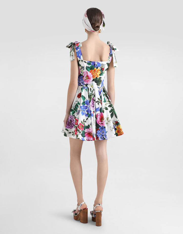 Dolce & Gabbana Rose-print corset dress Print F6ZT2THS5S6