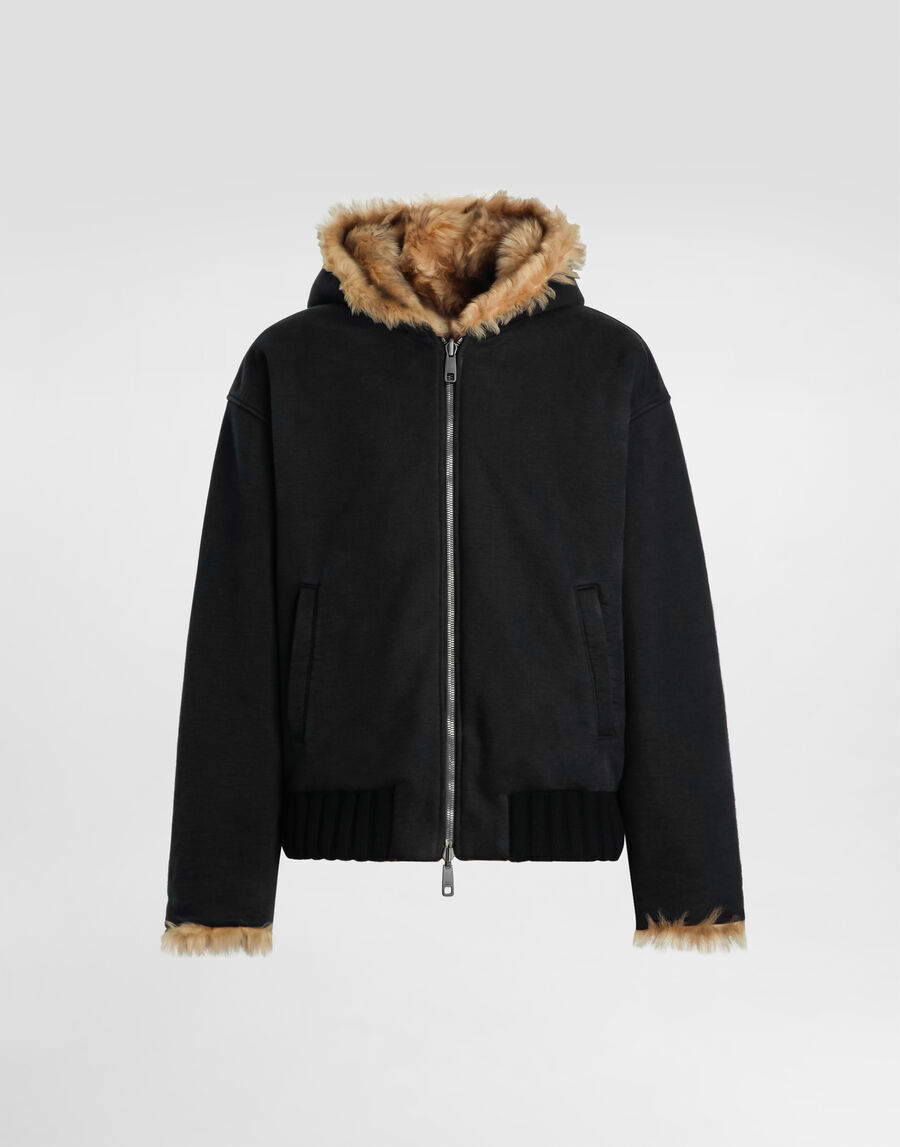Reversible hooded sweatshirt