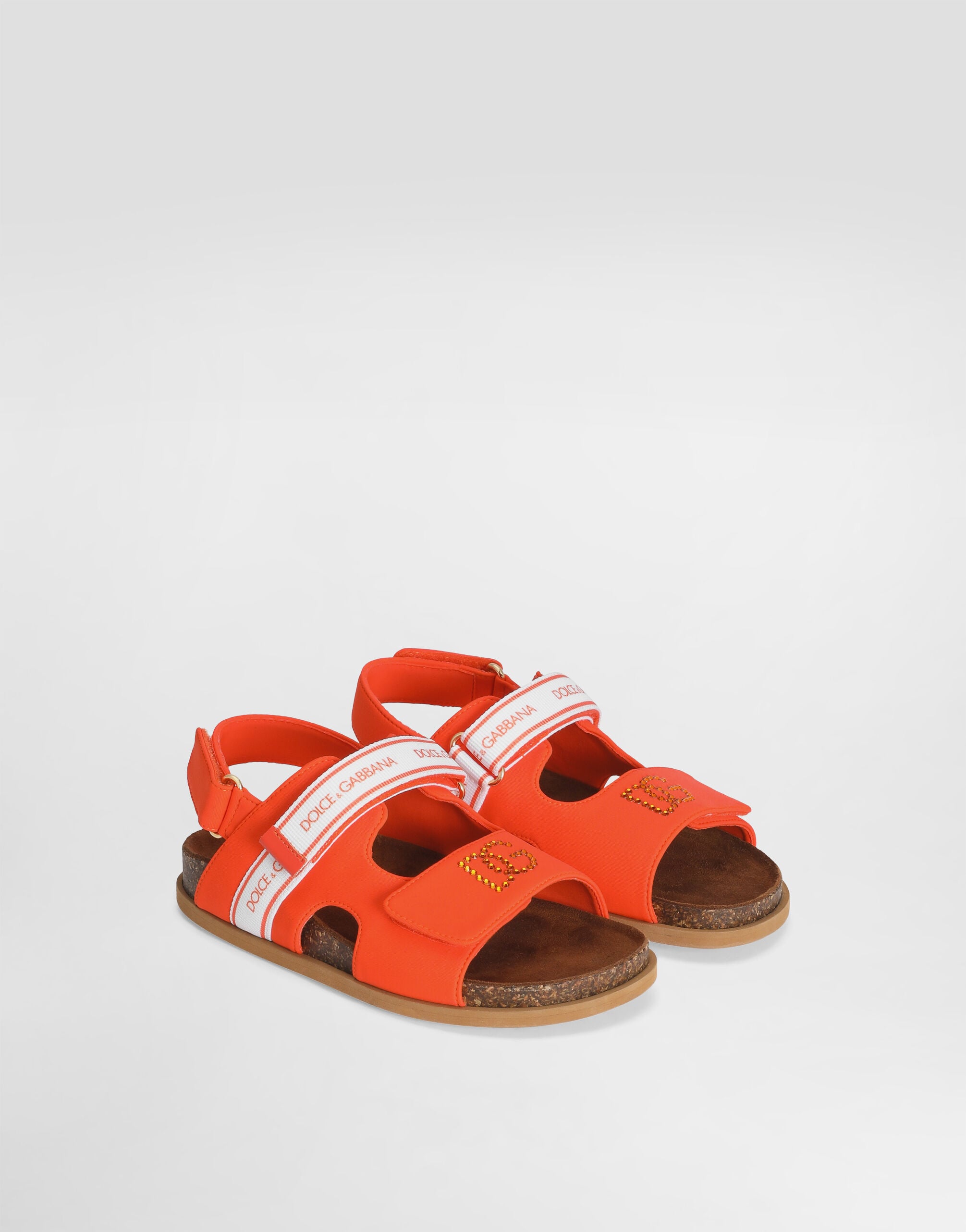 Dolce & Gabbana オレンジ サンダル 36 Orangeのガールズ ラインストーン サンダル | Dolce&Gabbana®