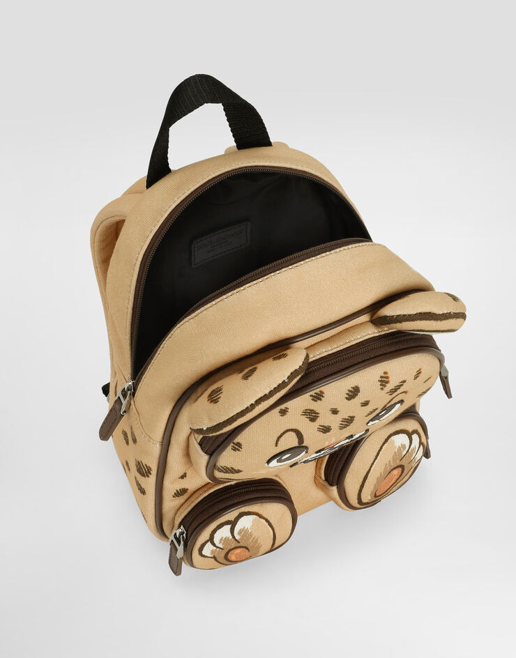 Dolce & Gabbana Teddy bear-print fleece backpack Dolce & Gabbana Teddy bear-print fleece backpack Multicolor EM0148A7101