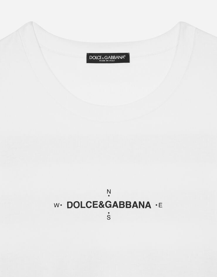 Dolce & Gabbana تيشيرت بأكمام قصيرة وطبعة مارينا أبيض G8PB8TG7K4W