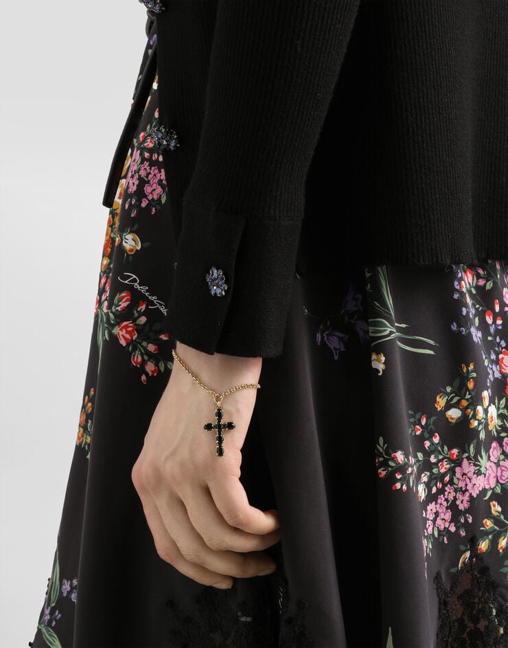 Dolce & Gabbana Gerippter Cardigan Schwarz FXVCPZJFMHG