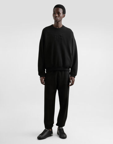 Dolce & Gabbana Cotton sweatshirt with logo Black G9BIQZG7O2S