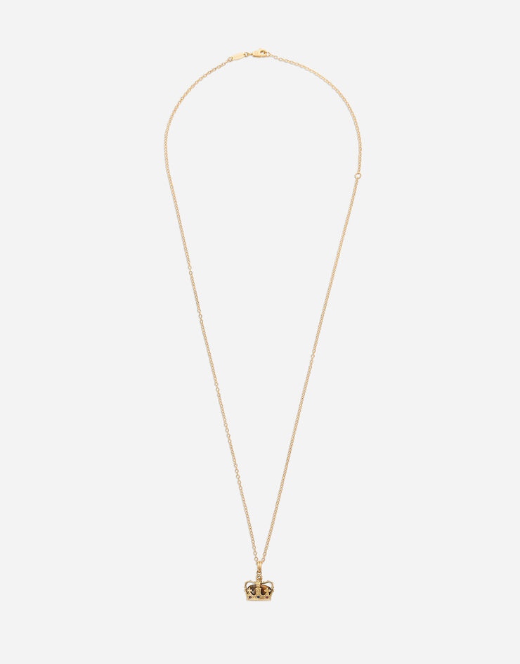 Dolce & Gabbana Crown yellow gold pendant with iron eye Yellow gold WAKK1GWIE01