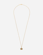 Dolce & Gabbana Crown yellow gold pendant with iron eye Yellow WAQP2GWSAP1