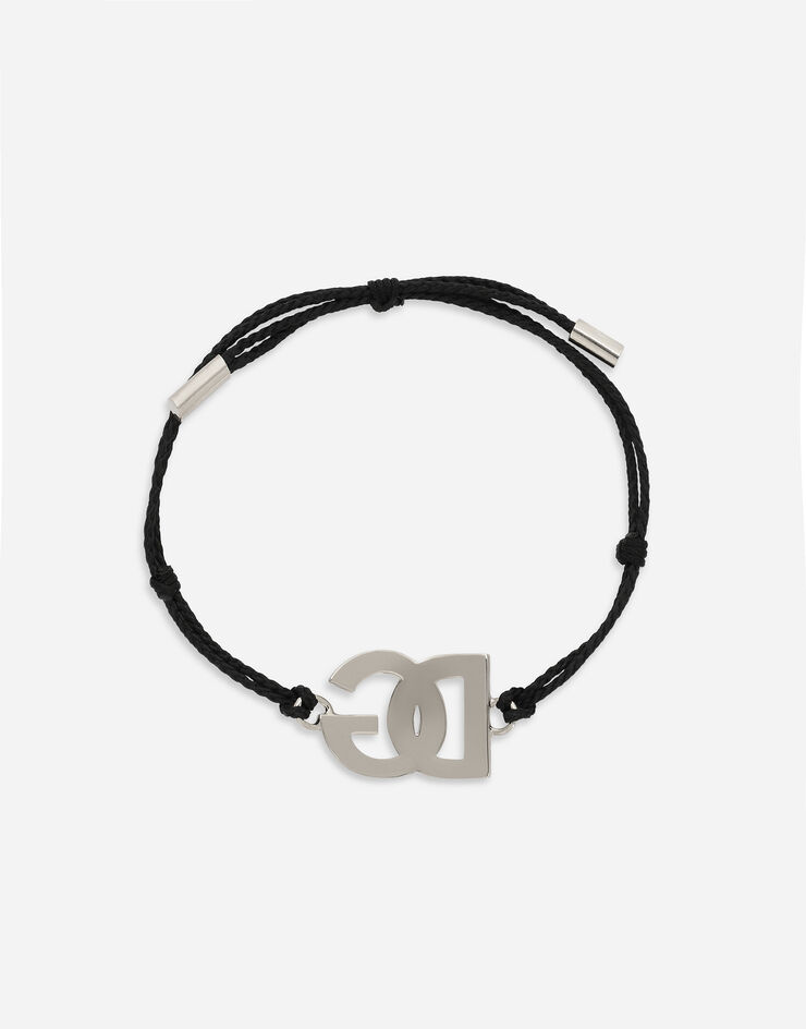 Dolce&Gabbana Kordelarmband mit großem DG-Logo Mehrfarbig WBP5L2W1111
