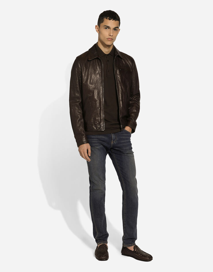 Dolce & Gabbana Leather jacket Brown G9BEILHULT3