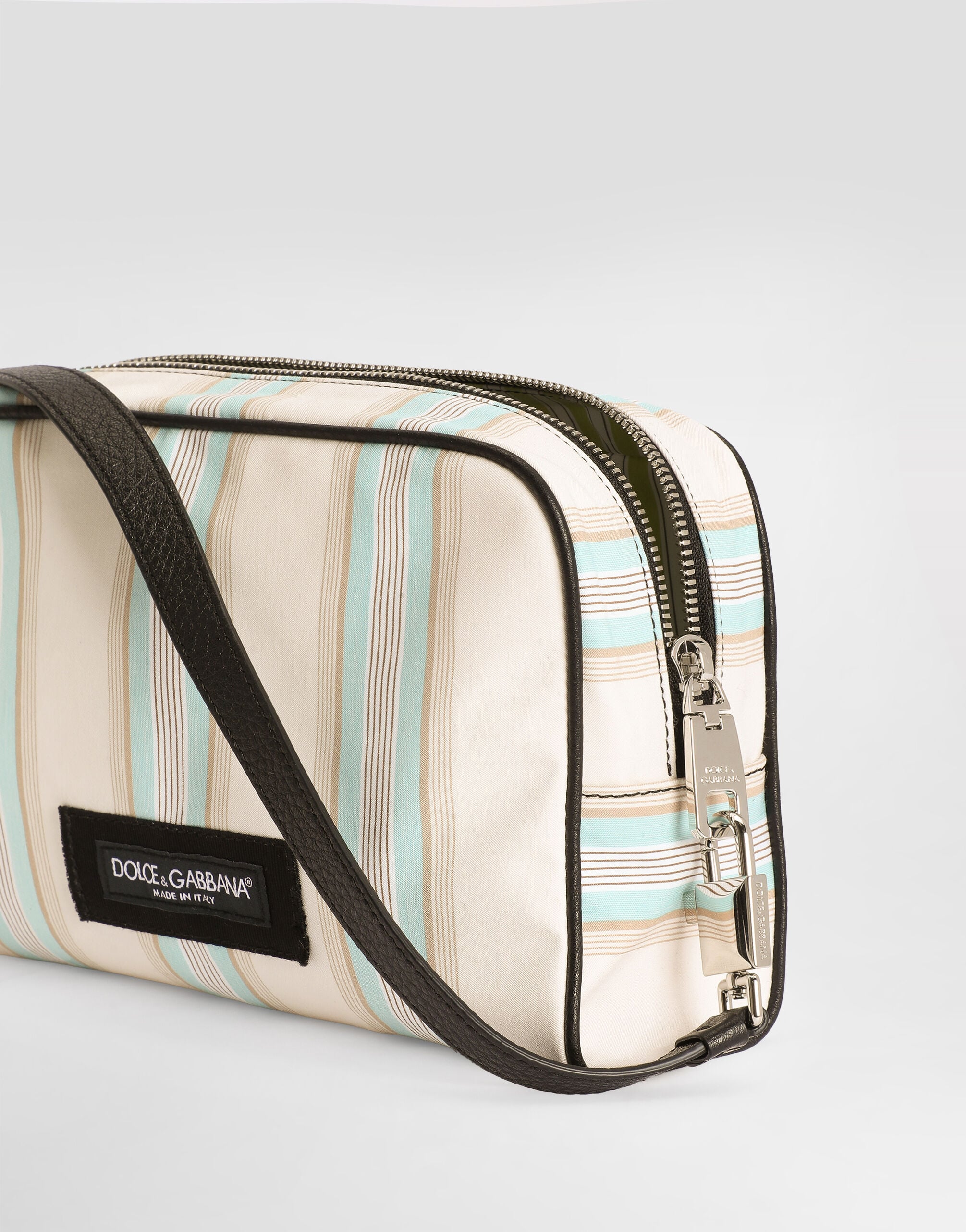 Striped poplin handbag in Multicolor for Men | Dolce&Gabbana® US