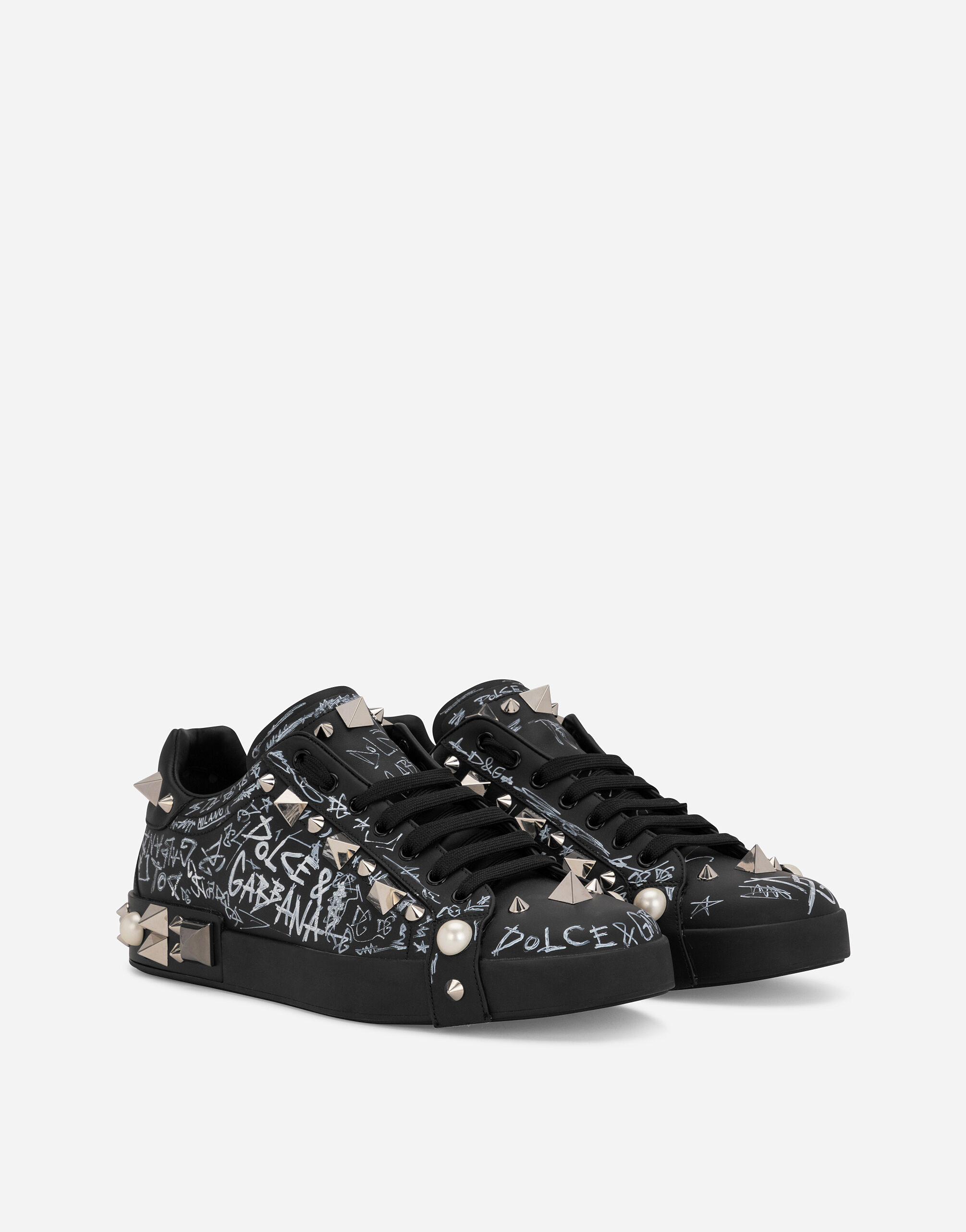 スニーカー DOLCE  GABBANA Men Sneakers CS1774 AA3358B956 Black Buy Dolce & Gabbana Portofino 'Black' - CS1774 AA335 8B956