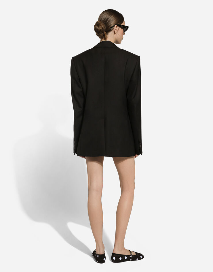 Dolce & Gabbana Single-breasted woolen jacket Black F290XTFU28D