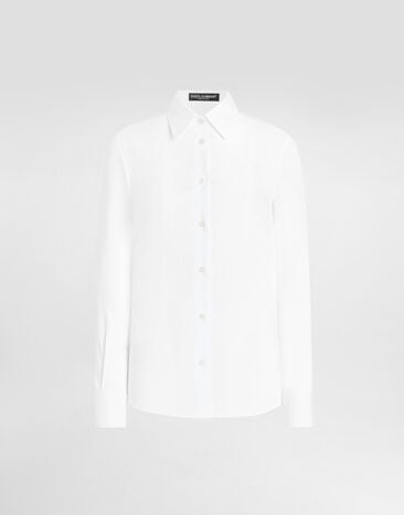 Dolce & Gabbana Stretch poplin shirt White F5G19TFUEEE