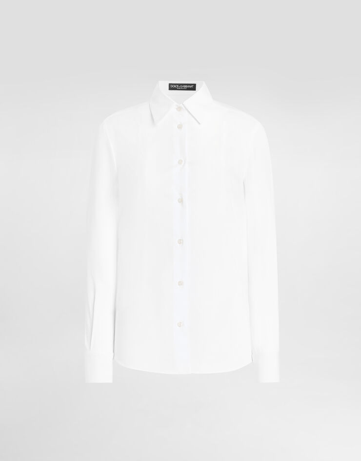 Dolce & Gabbana Stretch poplin shirt White F5G19TFUEEE