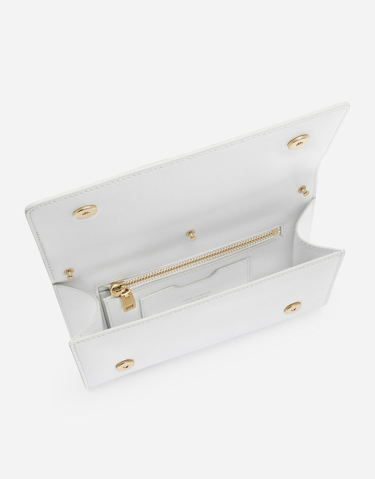 Dolce & Gabbana حقيبة كلاتش 3.5 من جلد عجل أبيض BB7082AW576