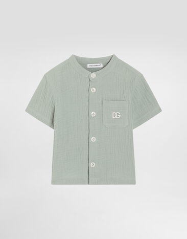 Dolce & Gabbana Cotton gauze shirt Green L14S80FU5YU