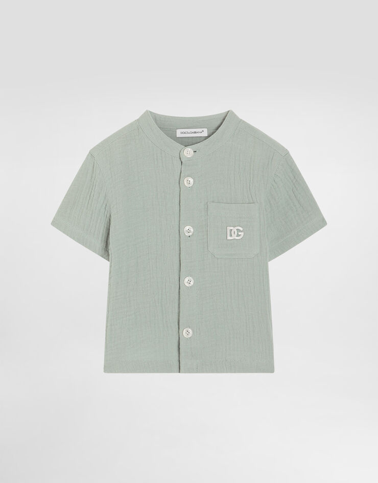 Dolce & Gabbana Cotton gauze shirt Dolce & Gabbana Cotton gauze shirt Green L14S80FU5YU