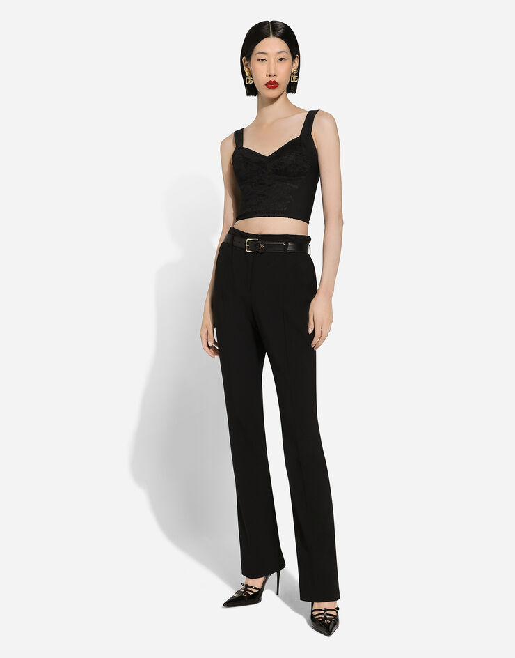 Dolce & Gabbana سروال كادي أسود FTC03TFURBG