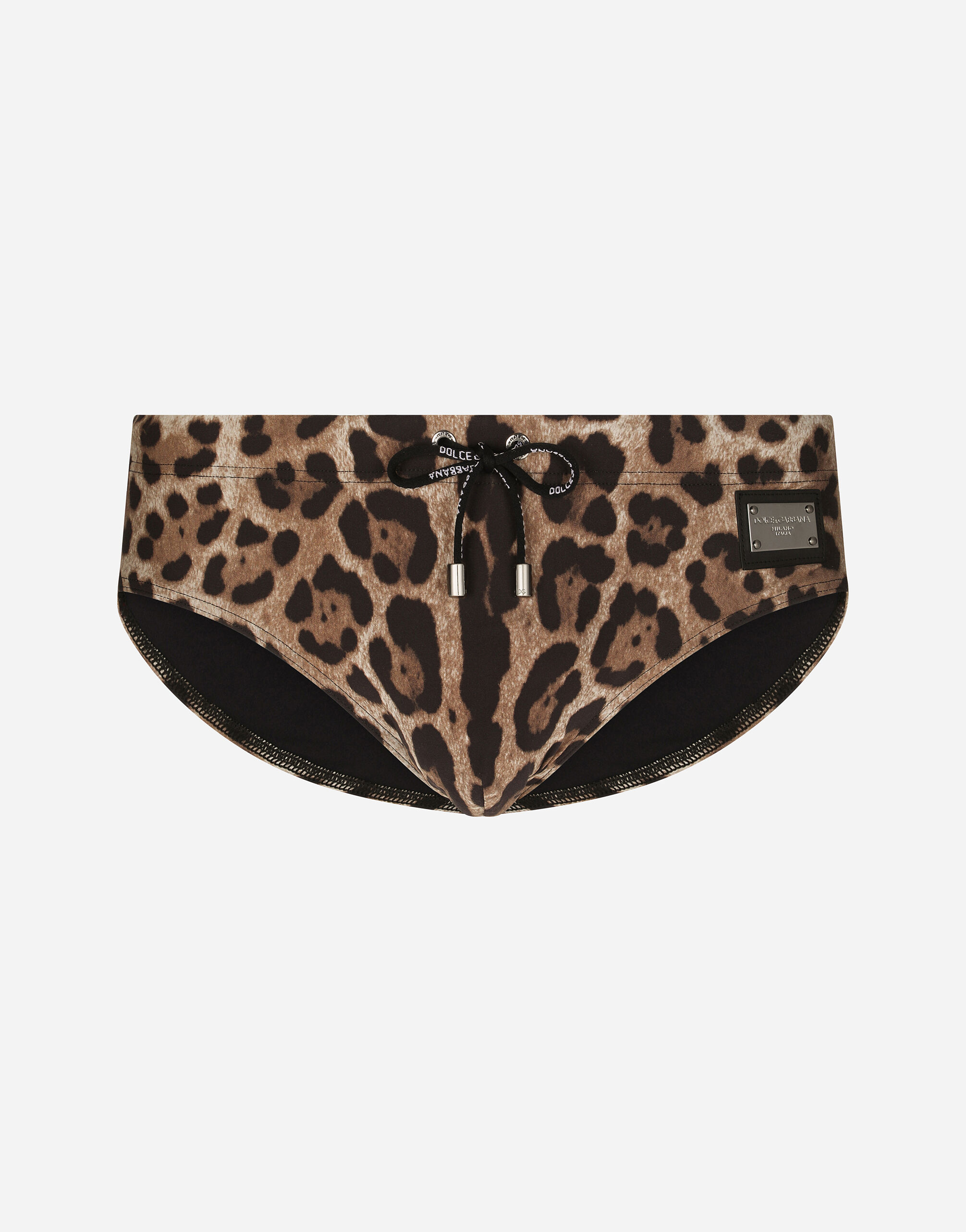 Dolce & Gabbana Leopard-print swim briefs with high-cut leg Animal Print M4E46TONO07