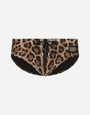 Dolce & Gabbana Leopard-print swim briefs with high-cut leg Animal Print M4E46TONO07