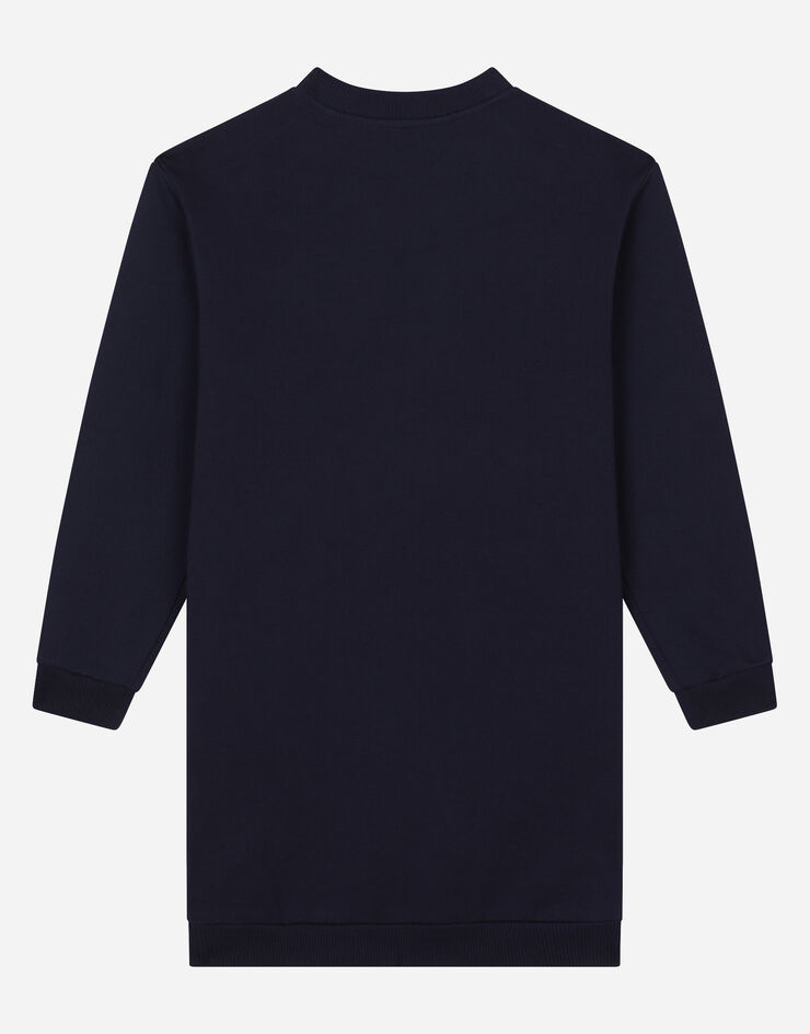 DolceGabbanaSpa Long-sleeved printed dress Blue L5JD6LG7J2D