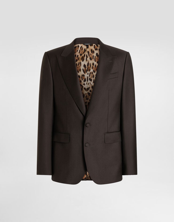 Dolce & Gabbana Single-breasted sicilia light jacket in light wool Dolce & Gabbana Single-breasted sicilia light jacket in light wool Brown G2TV4TFU269