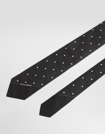 Dolce & Gabbana Polka dot jacquard tie Multicolor GT147EG0JTH