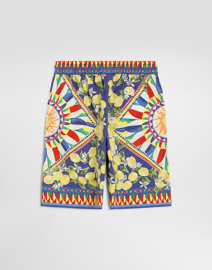 Dolce & Gabbana Carretto-print poplin bermuda shorts Multicolor L44Q27FI5PD
