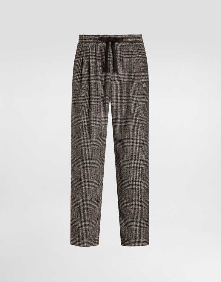 Dolce & Gabbana Glen plaid alpaca blend joggers Multicolor GP12RTFQMKD