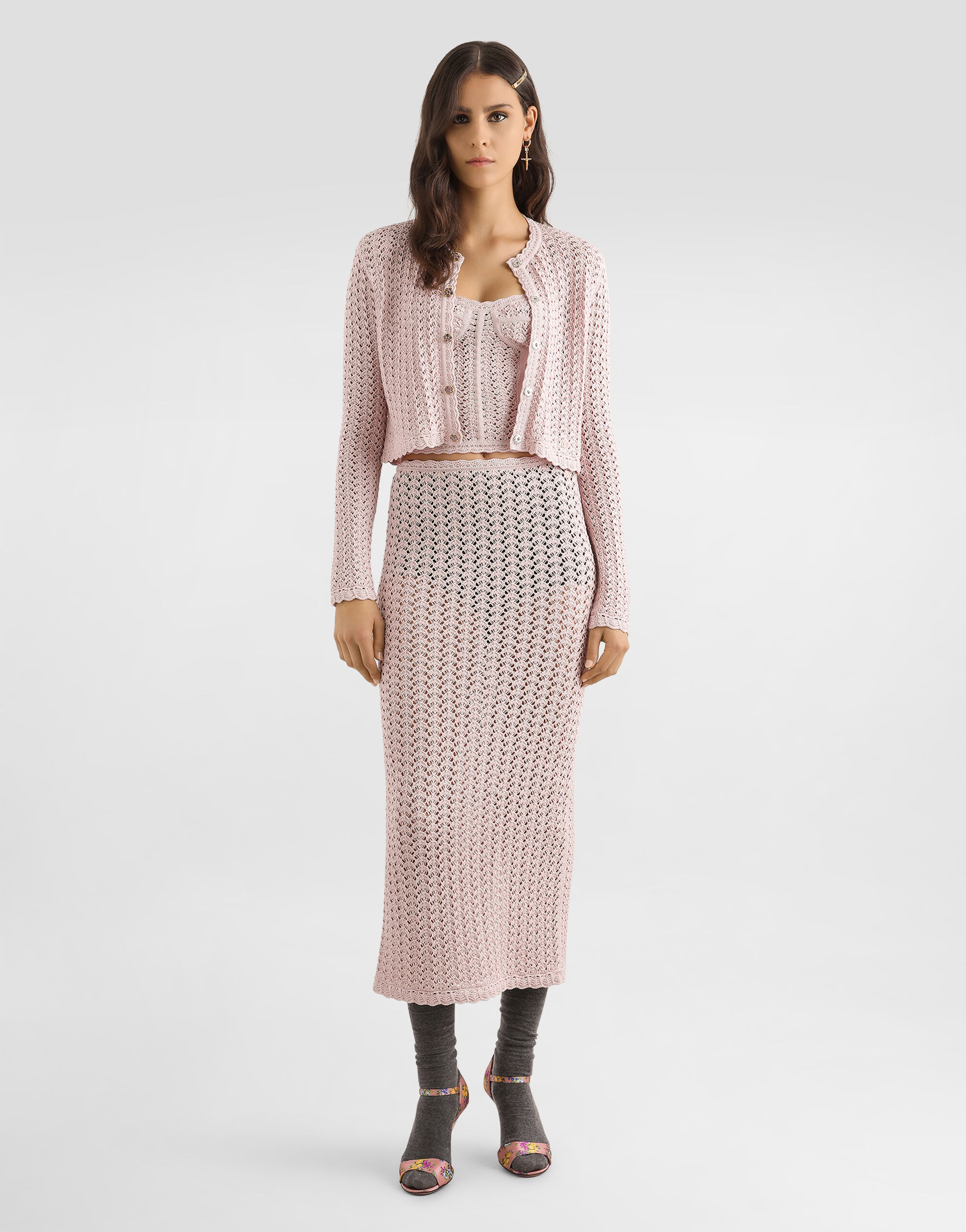 Dolce & Gabbana ビスチェ Pinkのウィメンズ クロシェ ビスチェ | Dolce&Gabbana®