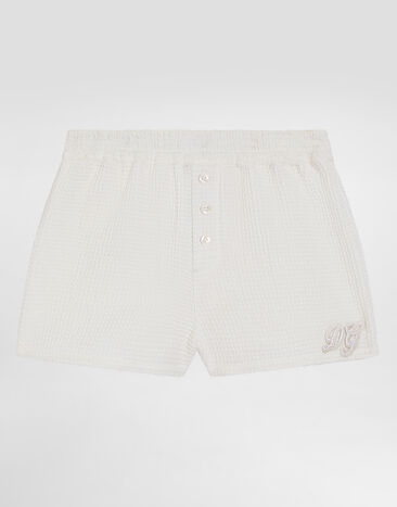 Dolce & Gabbana Cotton waffle bermuda shorts White L13Q97FU628