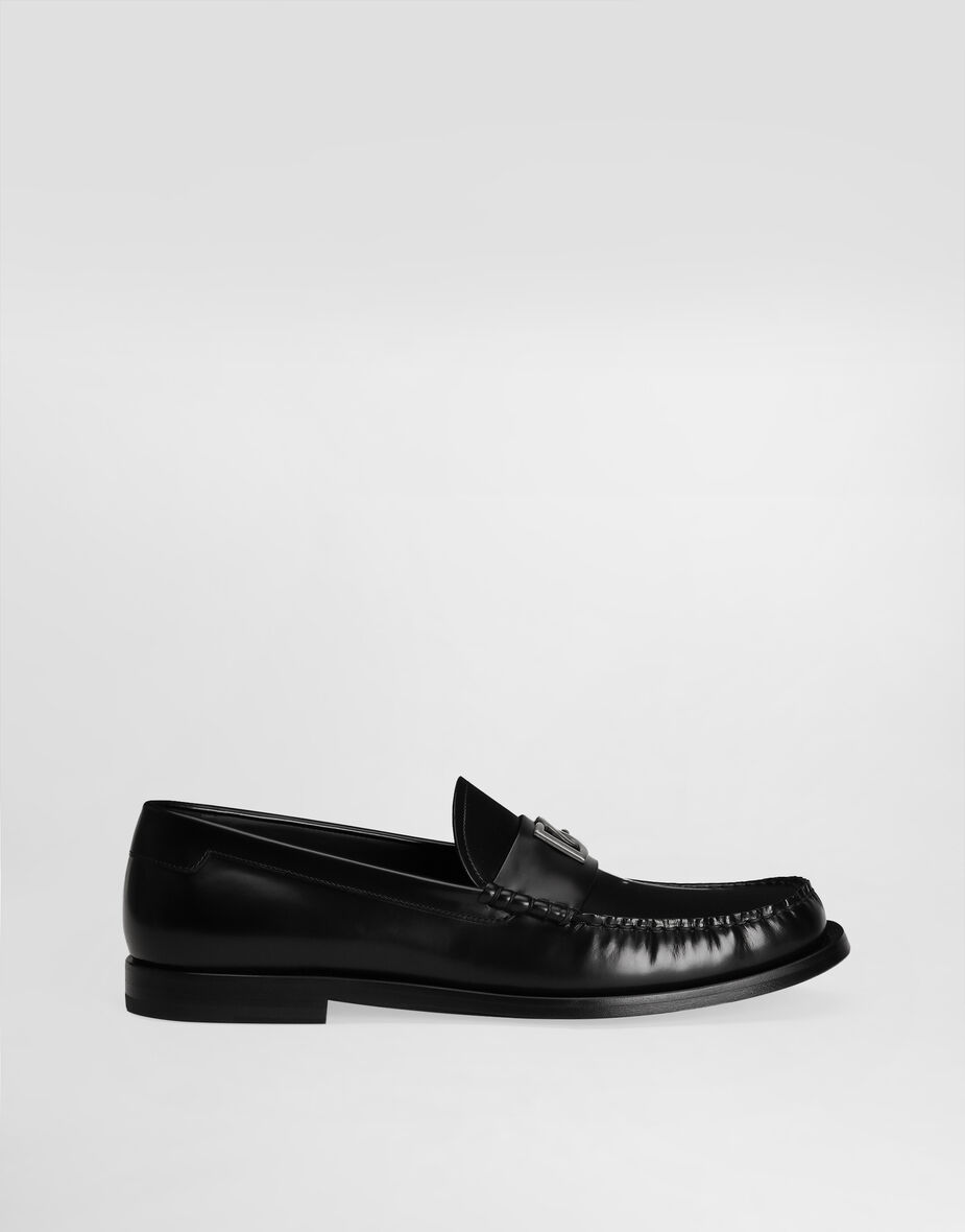 Classic Loafers in Hand-Brushed Black Calfskin