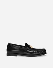 Dolce&Gabbana Brushed calfskin loafers Black A30204A1203