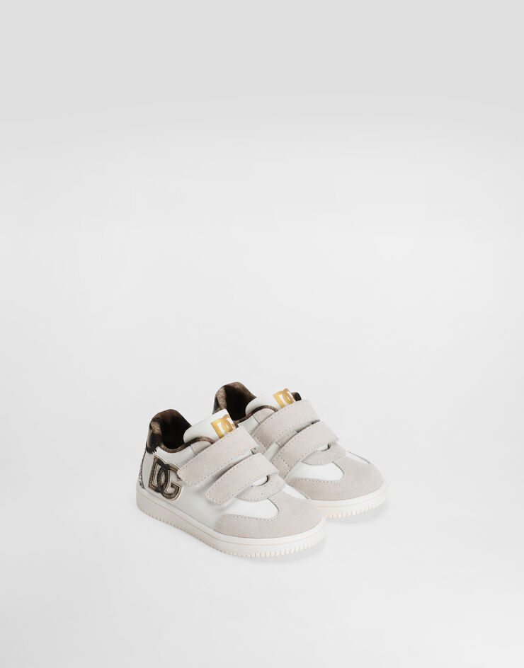 Dolce & Gabbana DG Original suede calfskin and glitter sneakers Multicolor DN0234AX262