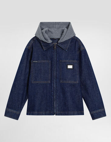 Dolce & Gabbana Denim jacket with embossed embroidery Multicolor L42B88LDD23
