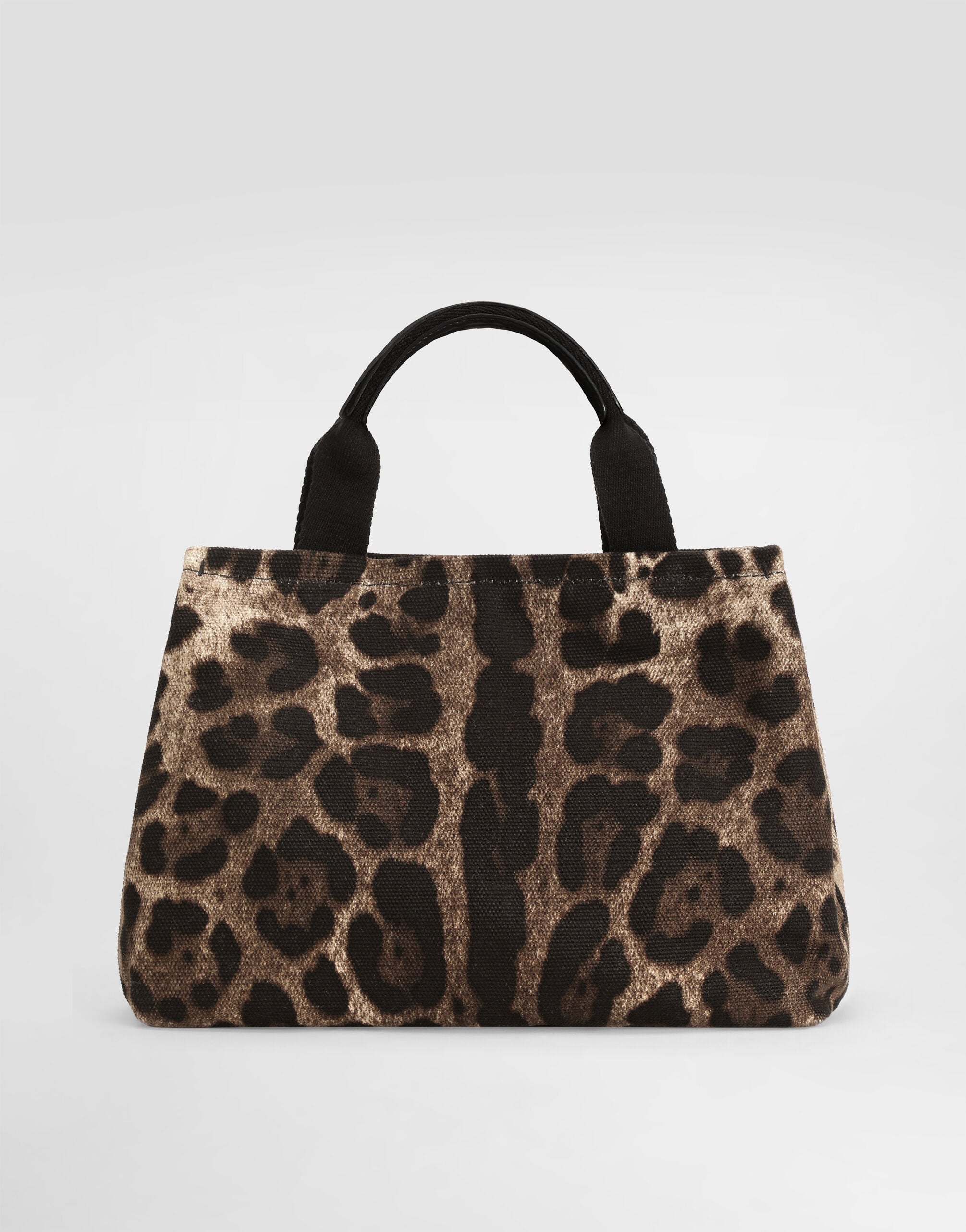 Leo-print canvas shopping bag in Print for Girls | Dolce&Gabbana® US
